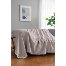 Rell Home Pamuklu Dokulu Koltuk Şalı 170X220 cm – Saçaklı Tv Battaniyesi & Dekoratif Koltuk Örtüsü