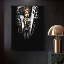 Maça Kızı Poker Kart Hd Dijital Baskı Dikey Kanvas Tablo Oturma Odası Yatak Odası Dekor