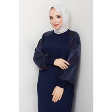 Pamuk Butik Kadın Kolu Ipek Kupra Merserize Triko Elbise -PMK484