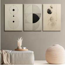 GülsenArt 3'lü Set Kanvas Duvar Tablosu Hd Dijital Baskı Dikey Canvas Tablo Boho Klasik Modern Eu 187