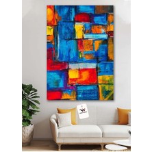 Su ve Ateş Soyut Hd Dijital Baskı Dikey Kanvas Tablo Oturma Odası Ofis Duvar Dekoru