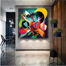 Abstract Kompozisyon Geometrik Şekiller Grafitti Kare Hd Dijital Baskı Kanvas Tablo Dekoratif