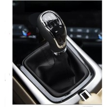 Typhon Dacia Duster 2010-2018  Uyumlu Vites Körüğü Siyah Deri Siyah Dikiş