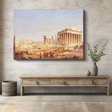 GülsenArt Sanchez-Coello Atina Akropol Antik Yapı Kanvas Tablo Duvar Tablosu Dekoratif Ressam Tablosu