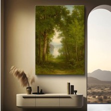 GülsenArt A.f. Bunker Yeşil Orman Patika Yolu Kanvas Tablo Duvar Tablosu Dekoratif Ressam Tablosu