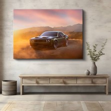 Dodge Challenger Günbatımı Amerikan Kanvas Tablo Muscle Car Hemi Tablo
