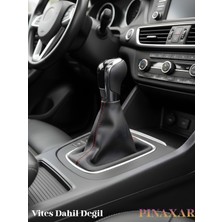 Üniversal Vites Körüğü Siyah Deri Kırmızı Spor Dikiş Özel Tasarım Tüm Araçlara Uyumlu