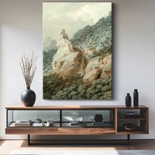 J.m.w. Turner Tepe Üstü Kale Kalıntıları Kanvas Tablo Duvar Tablosu Dekoratif Ressam Tablosu
