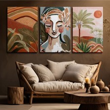 3'lü Set Kanvas Duvar Tablosu Hd Dijital Baskı Dikey Canvas Tablo Boho Klasik Modern Eu 198