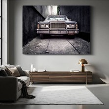 Ford Ltd Dar Sokak Kanvas Tablo Klasik Amerikan Sedan Detroit Tablo
