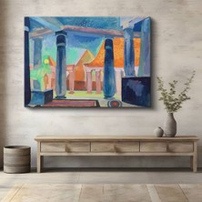 Martiros Saryan Mısır Tapınağı Antik Yapı Kanvas Tablo Duvar Tablosu Dekoratif Ressam Tablosu
