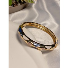 Euro Aksesuar Renkli Üçgen Detaylı Mineli Bilezik