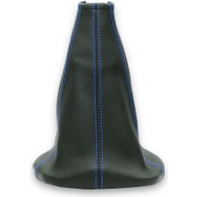 Typhon  Renault Fluence  (2010-2016)  Uyumlu Vites Körüğü Siyah Deri Mavi Dikiş