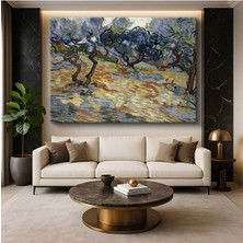 Vincent Van Gogh Zeytin Koruluğu Ağaç Manzarası Kanvas Tablo Duvar Tablosu Dekoratif Ressam Tablosu