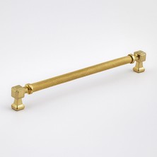 Badem10 Talas 288 mm Tırtıklı Gold Altın Metal Kulp Kapak Kulpu Dayanıklı Mobilya Çekmece Dolap Kulpları