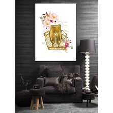 Çiçek Desenli Diş Anatomisi.dişleri,dent,dişçi,ortodonti Hekimi Hd Dijital Baskı Dikey Kanvas Tablo