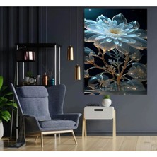 Muhteşem Kalite Lotus Çiçek Hd Hd Dijital Baskı Dikey Kanvas Tablo Oturma Odası Salon Dekor