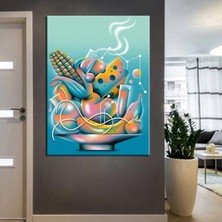 GülsenArt Beslenme Uzmanı ve Diyetisyen Dekorasyon Tabloları Kns-68 Hd Dijital Baskı Dikey Kanvas Tablo 799