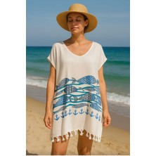 Turanyolu Kadın Yazlık Plaj Elbisesi – Pamuklu Viskon Ince ve Serin Tunik (S-M Uyumlu)