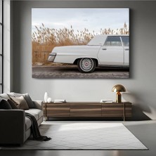 Cadillac Deville Beyaz Amerikan Kanvas Tablo Klasiği Detroit Lüksü Tablo