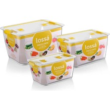 Turanyolu Kilitli Kapaklı 3’lü Mika Saklama Kabı Seti – Kırmızı Detaylı, Sızdırmaz