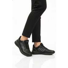 Walkway Siyah Bağcıklı Hafif Esnek Unisex Spor Ayakkabı Nereus G