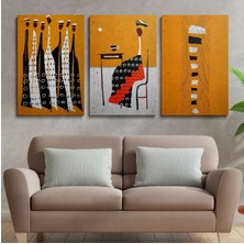 3'lü Set Kanvas Duvar Tablosu Hd Dijital Baskı Dikey Canvas Tablo Boho Klasik Modern Eu 214