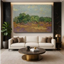 Vincent Van Gogh Zeytin Ağaçları Akdeniz Peyzajı Kanvas Tablo Duvar Tablosu Dekoratif Ressam Tablosu