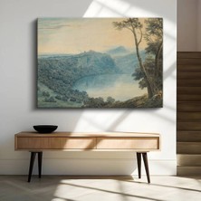 GülsenArt J.m.w. Turner Nemi Gölü Italyan Manzara Kanvas Tablo Duvar Tablosu Dekoratif Ressam Tablosu