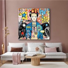 GülsenArt Efsane Ressam Sokak Sanatı Grafiti Kare Hd Baskı Kanvas Tablo