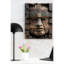 Totem Temalı Dekoratif Hd Baskı Kanvas Tablosu Hd Dijital Baskı Dikey Kanvas Tablo