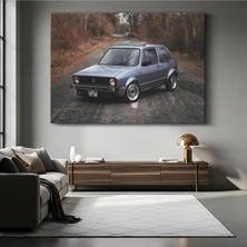 Volkswagen Golf Mk1 Efsanevi Kanvas Tablo Hatchback Alman Tasarımı Tablo