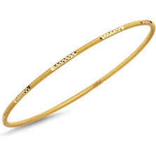 925 Ayar Gümüş 22 Ayar Altın Kaplama Ajda Bilezik