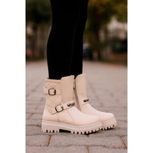 Minibonito Ortopedik Bağcıklı Fermuarlı Kız Çocuk Bot Ayakkabı Siyah Kız Çocuk Bot