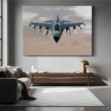 GülsenArt F-16 Savaş Uçağı Havacılık Kanvas Tablo Teknolojisi Zirvesi Askeri Tablo
