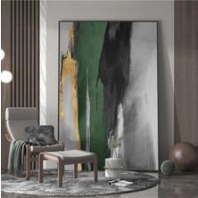 GülsenArt Yağlı Boya Görünümlüboya Görünümlü Soyut Tablo Hd Dijital Baskı Dikey Kanvas Tablo 312Q