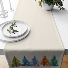 Filamente Dijital Baskılı Runner - Yılbaşı / Christmas Desenli - 140X40 cm