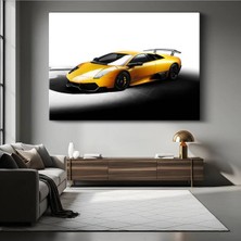 Lamborghini Murcielago Sv Sarı Kanvas Tablo Süper Spor Otomobil Italyan Tablo