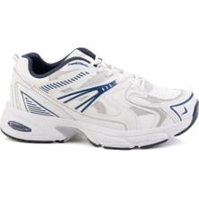 Bambi Beyaz Lacivert  Kadın Sneaker K01027060509
