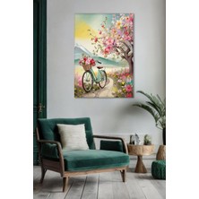 Modern Çiçekli Hd Dijital Baskı Dikey Kanvas Tablo - Duvar Tablosu - Canvas Tablo Duvar Dekorasyonu