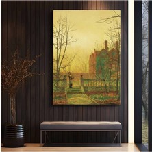 John Atkinson Grimshaw Bahçe Kapısı Manzara Kanvas Tablo Duvar Tablosu Dekoratif Ressam Tablosu