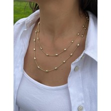 Nunu Takı Oval Desen Dolama Kolye