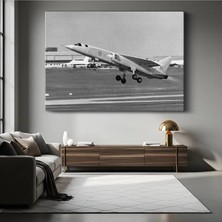 GülsenArt Askeri Jet Kalkış Klasik Kanvas Tablo Savaş Uçağı Hava Kuvvetleri Tablo