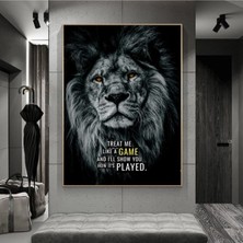 Lion King Hd Dijital Baskı Dikey Kanvas Tablo Ofis Cafe Oturma Odası Dekoru