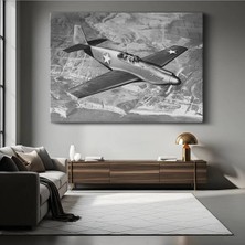 P-51 Mustang Efsanevi Savaş Kanvas Tablo Uçağı Ikinci Dünya Savaşı Tablo