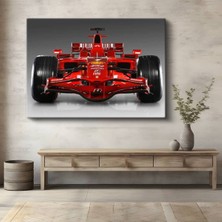 Ferrari F1 Kırmızı Yarış Kanvas Tablo Maranello Formula Otomobili Tablo