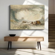 GülsenArt J.m.w. Turner Kar Fırtınası Kış Manzarası Kanvas Tablo Duvar Tablosu Dekoratif Ressam Tablosu