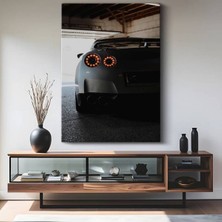 GülsenArt Nissan Gt-R Arabası Kanvas Tablo Japon Süper Spor Godzilla Tablo