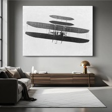 Wright Kardeşler Uçağı Havacılık Kanvas Tablo Tarihi Ilk Adımlar Tablo