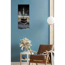 KutuTR Kâbe ve Mescid-I Haram Temalı Temperli Cam Dik Tablo 30X60 cm Uv Baskı - DCT060